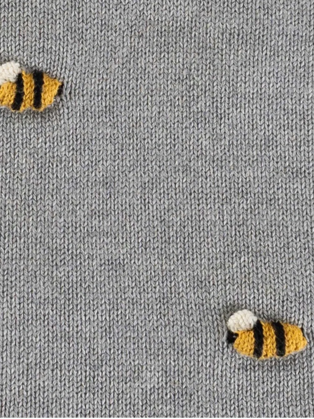 Gray Kids Bee Knit Blanket - Unbranded